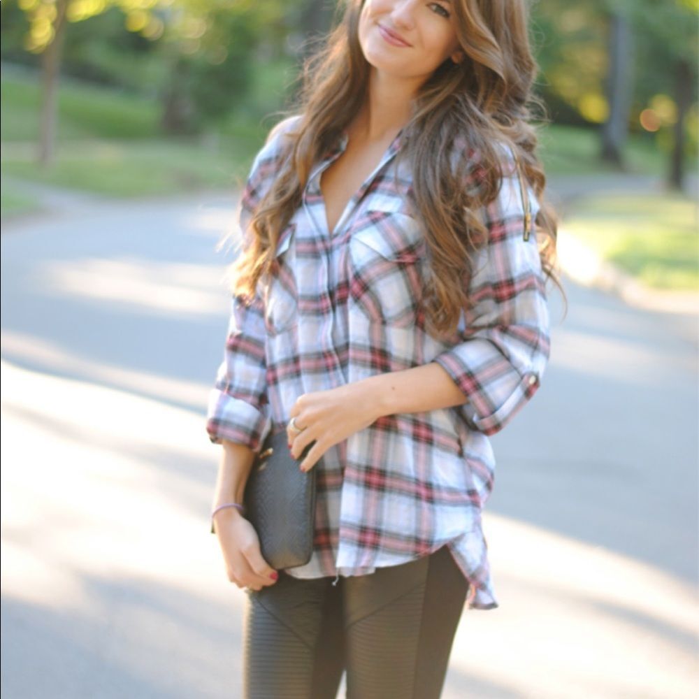 Sam Edelman Women’s Convertible Plaid Shirt (Side S) - Picture 4 of 10